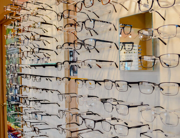 collection of eyeglasses at True Eye Experts