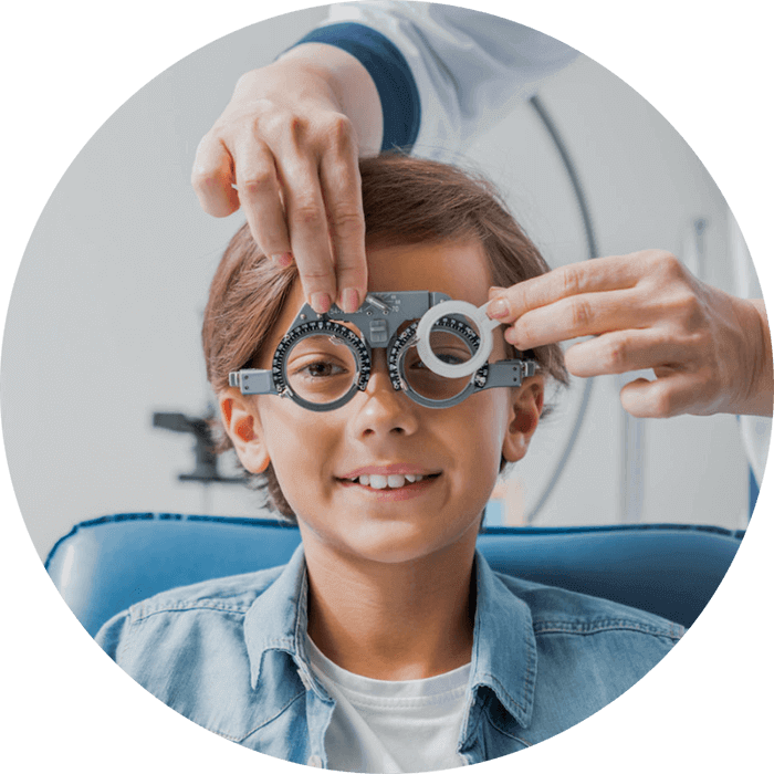 child taking eye examination at True Eye Experts