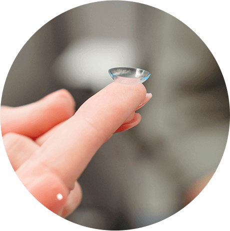 holding contact lens at True Eye Experts